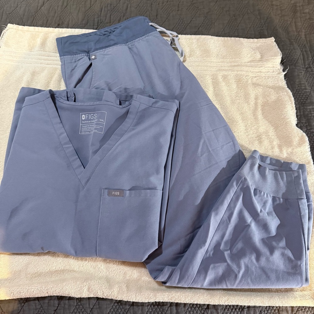 Figs Women’s Technical Collection Light Blue Scrub Set